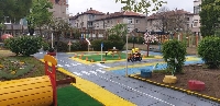 Детска градина с площадка по безопасност на движението