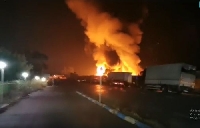 Отново пожар на борсата край Кърналово, огънят изпепели 400 кв. м. складове пълни със стока