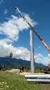6-тонен пилон издигнаха за българското знаме на събора Ирин Пирин
