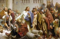 Започва Страстната седмица! Исус Христос гони търговците от храма