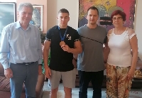 Ректорът на ЮЗУ поздрави бронзов медалист по спортна гимнастика