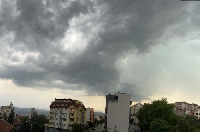 Силна гръмотевична буря над Благоевград