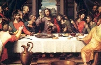 Велики четвъртък е, Тайната вечеря на Исус с апостолите