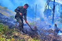 80 огнеборци гасят огнища в гръцкия пожар край границата ни