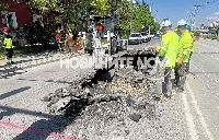Част от локалното платно на Цариградско шосе пропадна, няма пострадали