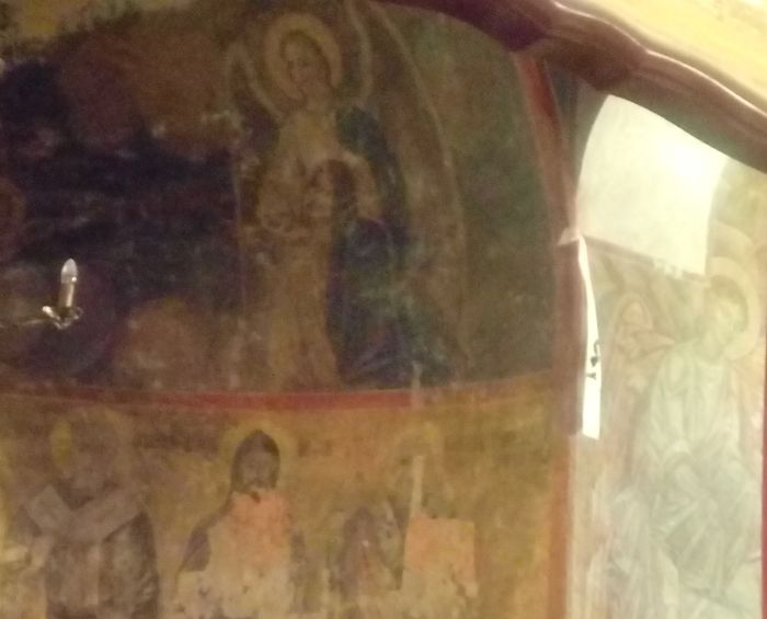 Икона на свети Димитър се появи на северната стена на храм в Брежани