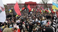 Тежки сблъсъци на привърженици на Саакашвили с полицията в Киев