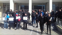 Съдебните охранители в Благоевград излязоха на протест